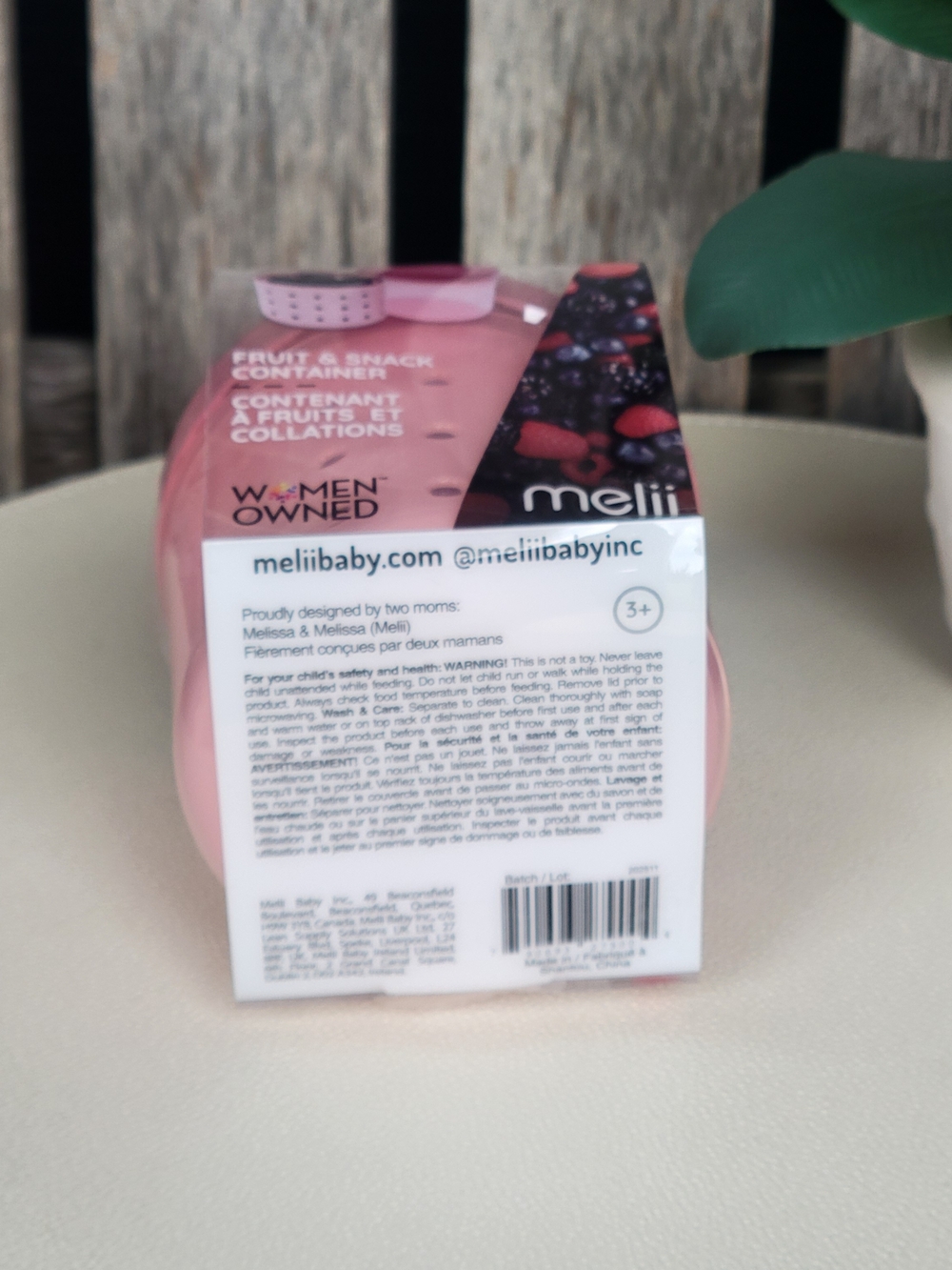Melii Pink Fruit & Snack Container & Strainer Set - Picture 5 of 5